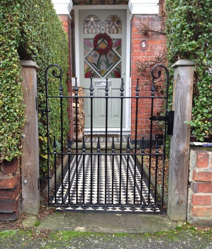 Wrought iron single - wrought, gate