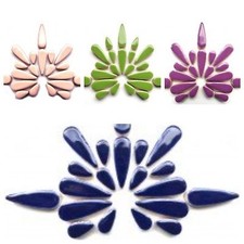 Teardrop ceramic mosaic tiles - ceramic,
