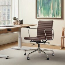 Eames Style Executive Office Chair HighBack Genuine Leather Manager SwivelTilt