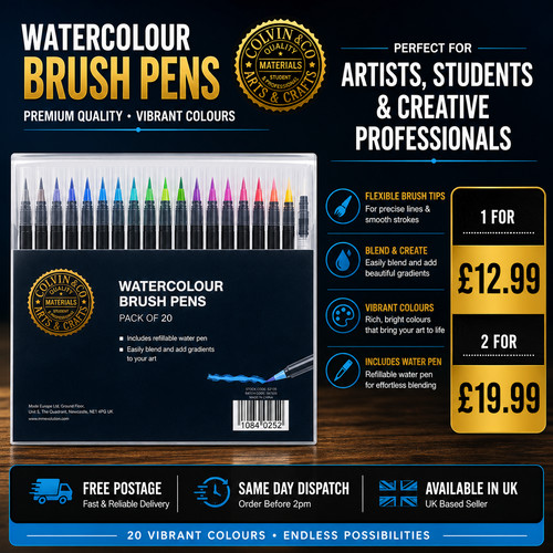 Watercolour brush pens fine - 20,