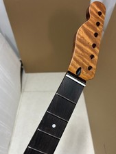 Left hand 22Fret Electric Guitar Neck Roasted Flame Maple Rosewood parts Replace