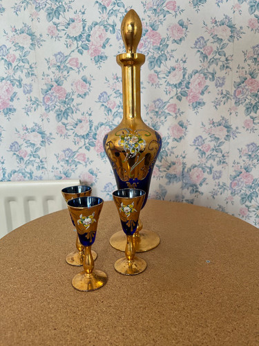 Vintage bohemian murano cobalt - vintage,