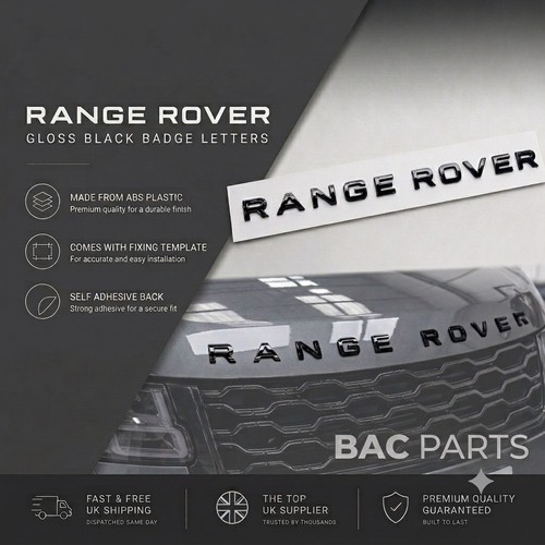 Gloss black badge letters - gloss,