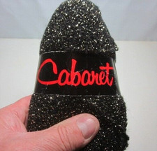 Sirdar Cabaret Yarn, Shimmering Yarn, Vintage Yarn, Metallic Black Silver Unused