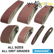 Silverline Sanding Belts Belt Sander Sheets All Sizes Grits 5 Pack Sandpaper