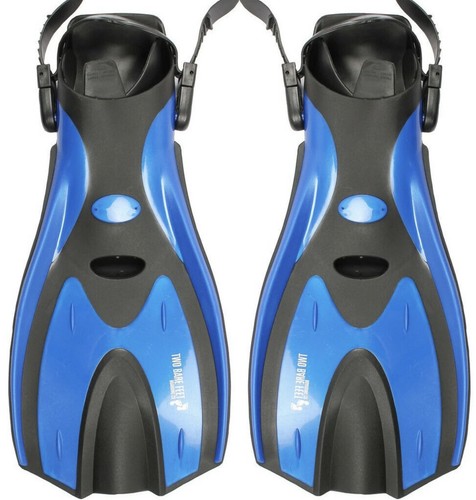 Two bare feet adult - feet, fins