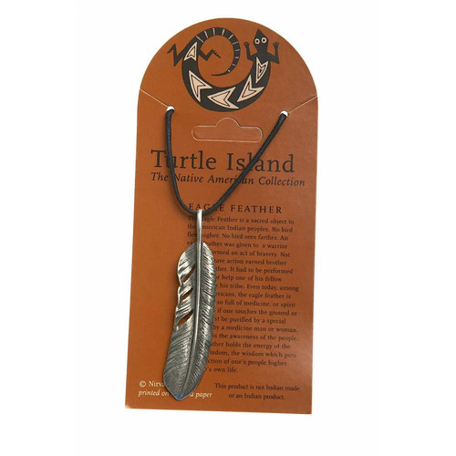 Eagle feather pendant necklace - eagle,
