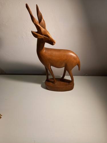 Vintage wooden gazelle - wooden,
