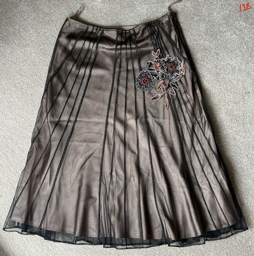 Coast brown floral embroidered - brown,
