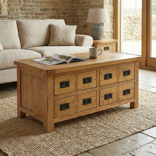 Coffee table rustic - table, oak