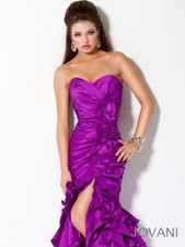 Jovani 71374 Purple Ruffle