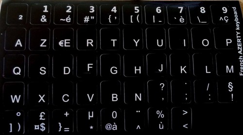 French azerty black keyboard - azerty,