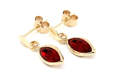 9ct gold marquise drop - 9ct,