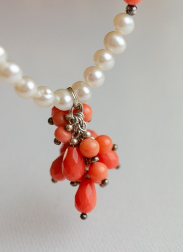 Qvc pearls salmon pink coarl - pearls,
