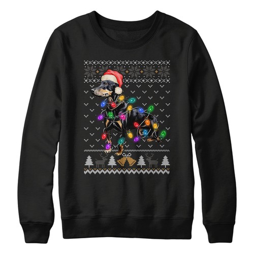 Doberman christmas sweatshirt - doberman,