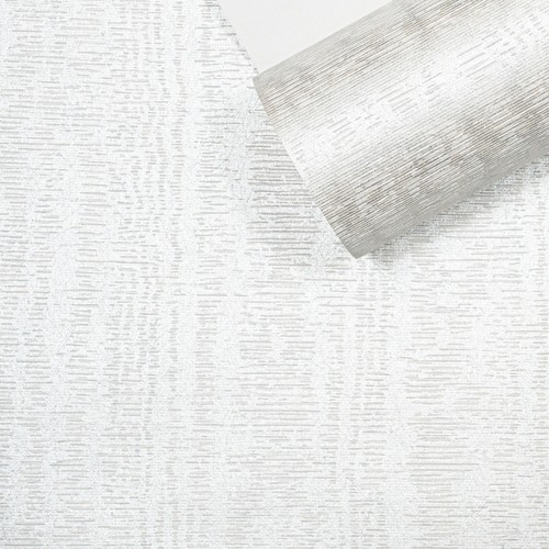 Plain silver shimmer - silver, wallpaper