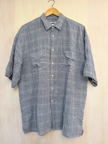 Ymc blue checked cheesecloth - blue,
