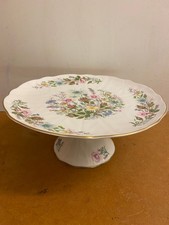 AYNSLEY WILD TUDOR FOOTED 10.5" CAKE SANDWICH PLATE STAND