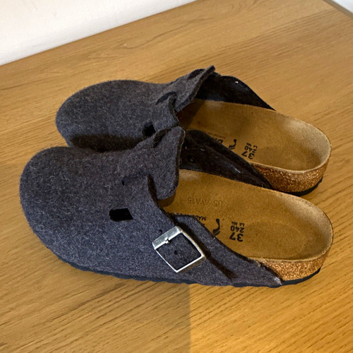 Birkenstock boston grey felt - grey,