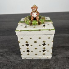Villeroy & Boch Christmas Toys Ceramic Tea Light Holder Box Teddy Bear Xmas