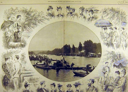 Old antique print 1892 - antique,
