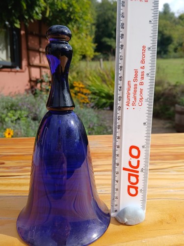 Bristol blue glass hand - , bell