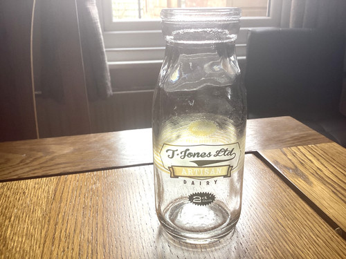 Small posy glass milk - small, bottle