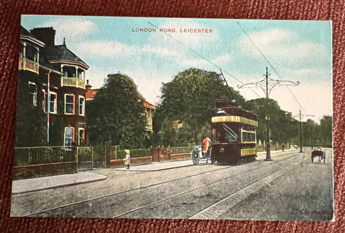 Antique postcard leicester - antique,