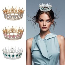 Pageant Crowns Cake Decorations Hair Jewelry Queen Princess Tiara Sparkling UK