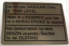 YAMAHA FS1E FS1E-A DT50M TY50M TY50P "USE ONLY PURE GASOLINE" CAUTION TANK DECAL