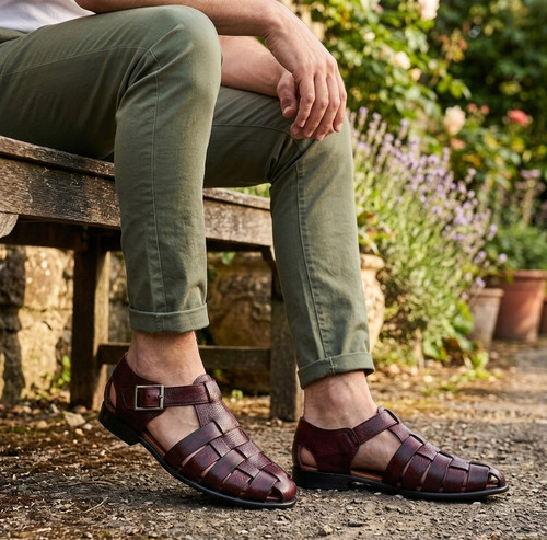 Mens burgundy leather - burgundy,