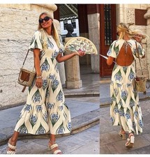 ZARA ECRU BLUE FLORAL PRINT