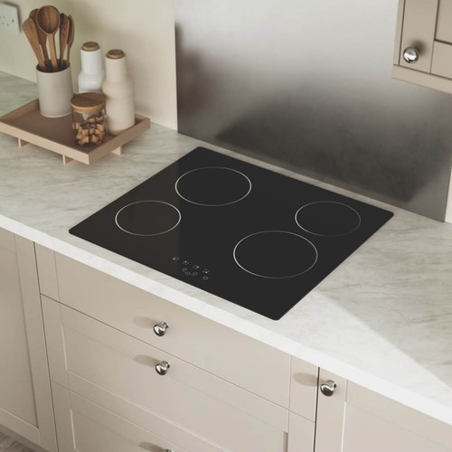 Ceramic hob electric black - black, 4