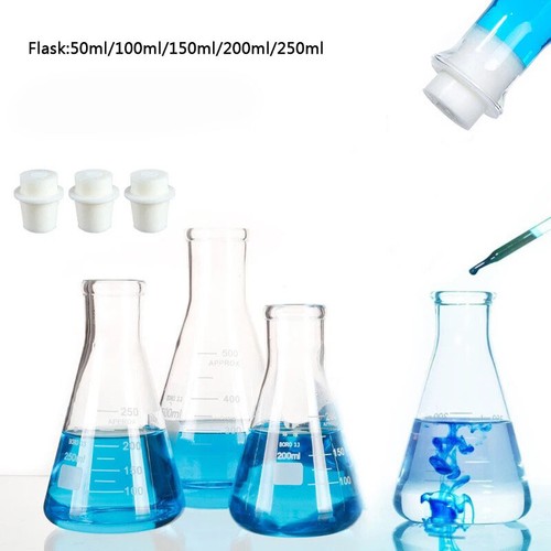 Glass erlenmeyer flask set - erlenmeyer,