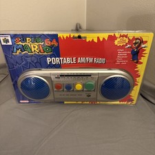 NEW Vintage 1998 Nintendo Super Mario 64 Portable AM/FM Radio (Blue) - SEALED