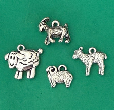 Tibetan Alloy Antique Silver Goat & SHEEP Charms Pendants Lovely quality