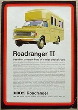 ERF ROADRANGER II MOTOR CARAVAN Ford A Series Based Sales Leaflet 1970s