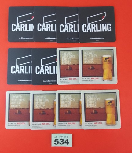 Beer mats carling - mats, two