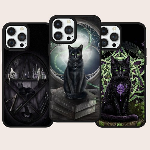 Black cat witch magic gift - black,