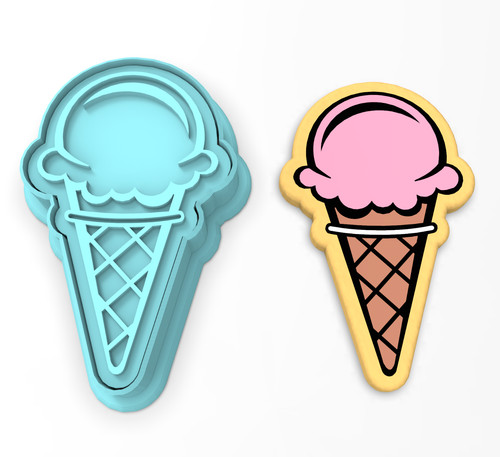 Ice cream cone cookie - ice,