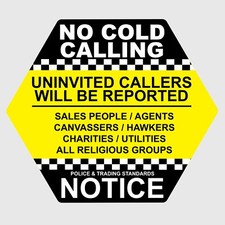Warning No Cold Calling Sales