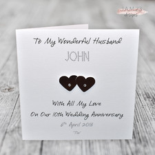Personalised tin 10th wedding - tin,