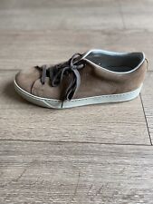 Lanvin Women Brown Nubuck Designer Sneakers Size 7.5 - 8 EU 42
