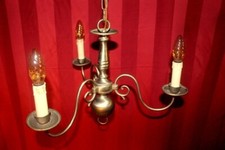 French Flemish Petite Silver 3 arms Chateau du Vallier complete 73 H x 43 W cm