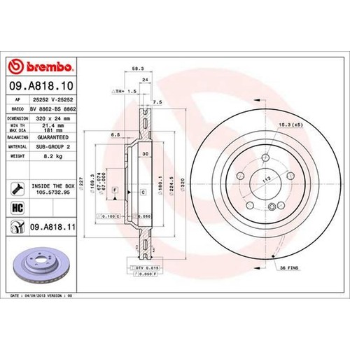 Brembo coated vented brake - coated,