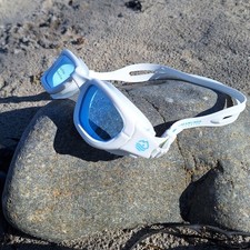 Swimming Goggles Low Light Blue Tint Adult UV400 Anti-Fog Open Water Pool