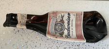 Budweiser Squashed Melted Flat Bottle ashtray, trinket tray, bottle top tray,