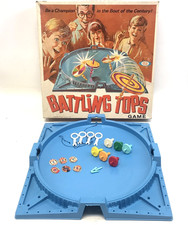 Vintage Ideal Toys #2340-8 Battling Tops Game, Complete w/ Box 1960s Board Game