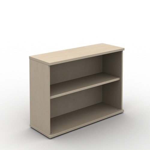 Open front bookcase maple - open,