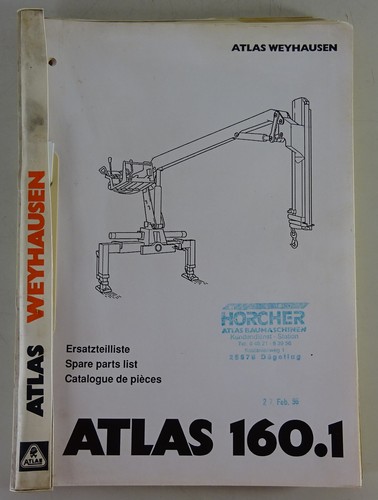 Atlas crane parts - crane, catalog